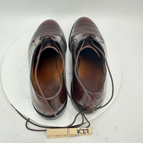 Wild Smith London Lanark Men Sz 9.5 UK 8.5E Burgundy Leather Derby Lace Up Shoe